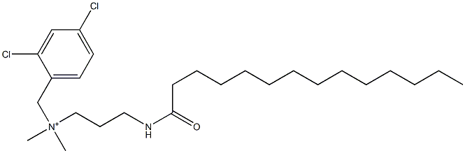 2,4-Dichloro-N,N-dimethyl-N-[3-[(1-oxotetradecyl)amino]propyl]benzenemethanaminium Structure