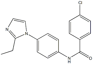 1-[4-(4-Chlorobenzoylamino)phenyl]-2-ethyl-1H-imidazole 구조식 이미지