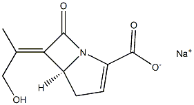 (5S)-6-[(E)-1-(Hydroxymethyl)ethylidene]-7-oxo-1-azabicyclo[3.2.0]hept-2-ene-2-carboxylic acid sodium salt 구조식 이미지