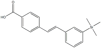 4-[(E)-2-(3-Trimethylsilylphenyl)ethenyl]benzoic acid Structure