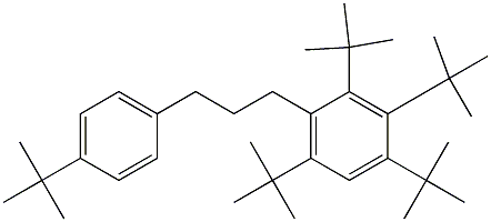 1-(2,3,4,6-Tetra-tert-butylphenyl)-3-(4-tert-butylphenyl)propane 구조식 이미지