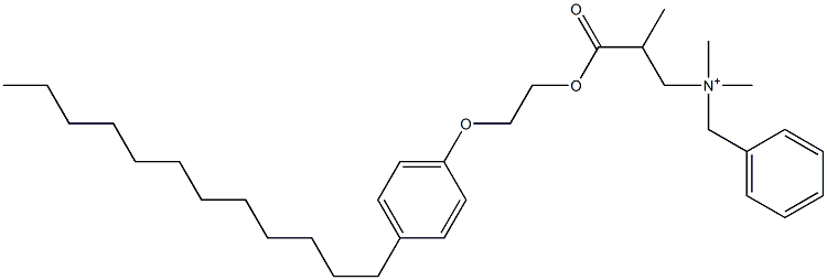 N,N-Dimethyl-N-benzyl-N-[2-[[2-(4-dodecylphenyloxy)ethyl]oxycarbonyl]propyl]aminium Structure