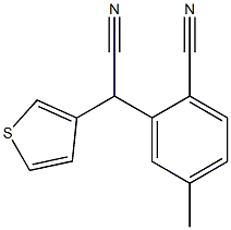 (2-Cyano-5-methylphenyl)(3-thienyl)acetonitrile Structure