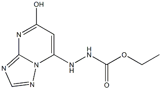 7-[N'-(Ethoxycarbonyl)hydrazino]-5-hydroxy[1,2,4]triazolo[1,5-a]pyrimidine 구조식 이미지