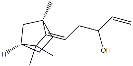 (1R,2E,4S)-1,3,3-Trimethyl-2-(3-hydroxy-4-penten-1-ylidene)bicyclo[2.2.1]heptane 구조식 이미지