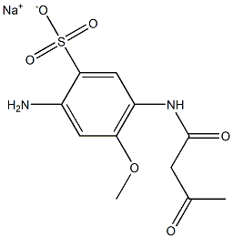 5-Acetoacetylamino-2-amino-4-methoxybenzenesulfonic acid sodium salt 구조식 이미지