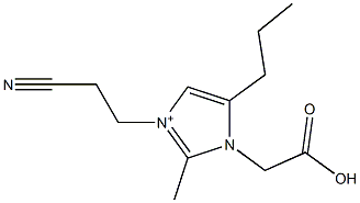 3-(2-Cyanoethyl)-2-methyl-5-propyl-1-(carboxymethyl)-1H-imidazol-3-ium 구조식 이미지
