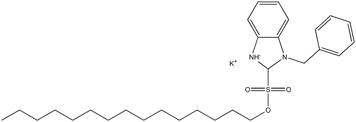 1-Benzyl-2,3-dihydro-2-pentadecyl-1H-benzimidazole-2-sulfonic acid potassium salt Structure