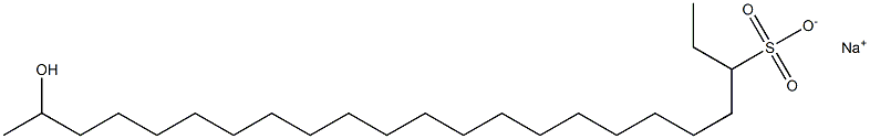 22-Hydroxytricosane-3-sulfonic acid sodium salt Structure