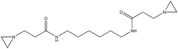 N,N'-Hexamethylenebis(1-aziridinepropionamide) 구조식 이미지