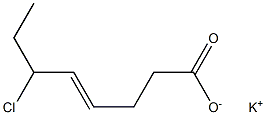 6-Chloro-4-octenoic acid potassium salt Structure