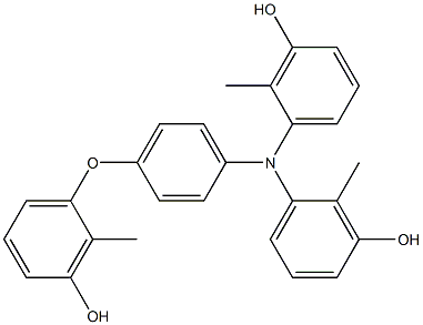 N,N-Bis(3-hydroxy-2-methylphenyl)-4-(3-hydroxy-2-methylphenoxy)benzenamine Structure