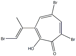 3-[(E)-2-Bromo-1-methylethenyl]-2-hydroxy-5,7-dibromo-2,4,6-cycloheptatrien-1-one Structure