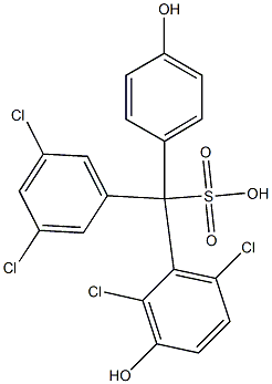 (3,5-Dichlorophenyl)(2,6-dichloro-3-hydroxyphenyl)(4-hydroxyphenyl)methanesulfonic acid Structure