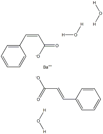 cis-Barium cinnamate trihydrate Structure