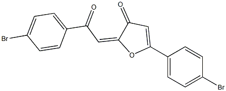 2-(4-Bromobenzoylmethylene)-5-(4-bromophenyl)furan-3(2H)-one 구조식 이미지