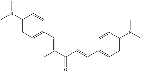 1,5-Bis(p-dimethylaminophenyl)-2-methyl-1,4-pentadien-3-one 구조식 이미지