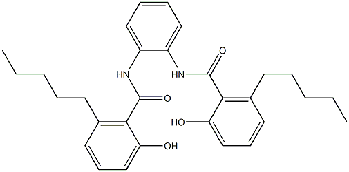 N,N'-Bis(6-pentylsalicyloyl)-o-phenylenediamine Structure