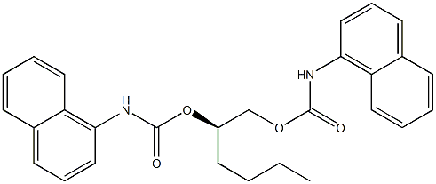 [R,(-)]-1,2-Hexanediol di(1-naphtylcarbamate) 구조식 이미지