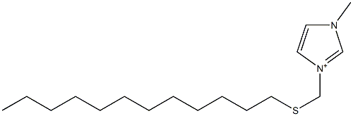 1-Methyl-3-[(dodecylthio)methyl]-1H-imidazol-3-ium 구조식 이미지