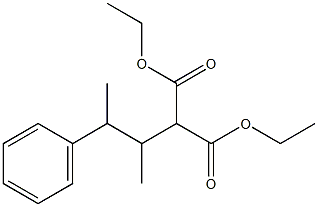 2-Methyl-3-phenylbutane-1,1-dicarboxylic acid diethyl ester 구조식 이미지