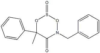 4-Benzyl-6-methyl-6-phenyl-4H-1,3,2,4-dioxathiazin-5(6H)-one 2-oxide 구조식 이미지