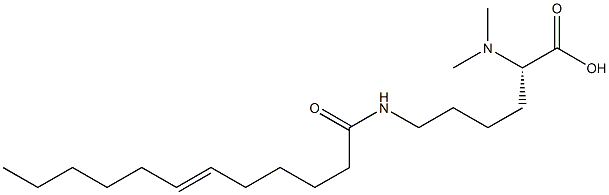 N6-(6-Dodecenoyl)-N2,N2-dimethyllysine 구조식 이미지