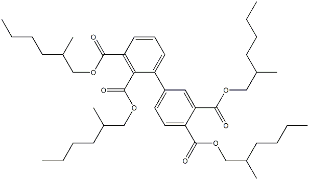 1,1'-Biphenyl-2,3,3',4'-tetracarboxylic acid tetrakis(2-methylhexyl) ester Structure