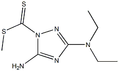 5-Amino-3-(diethylamino)-1H-1,2,4-triazole-1-dithiocarboxylic acid methyl ester Structure