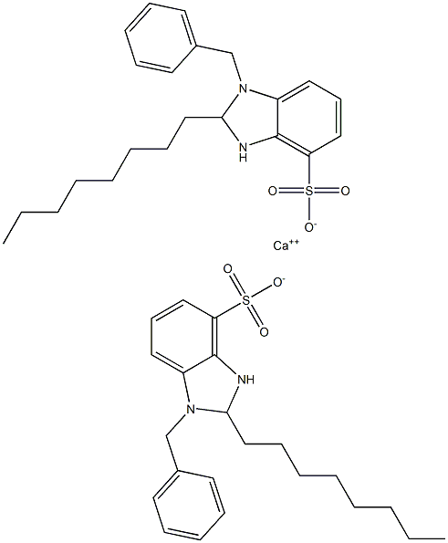 Bis(1-benzyl-2,3-dihydro-2-octyl-1H-benzimidazole-4-sulfonic acid)calcium salt Structure