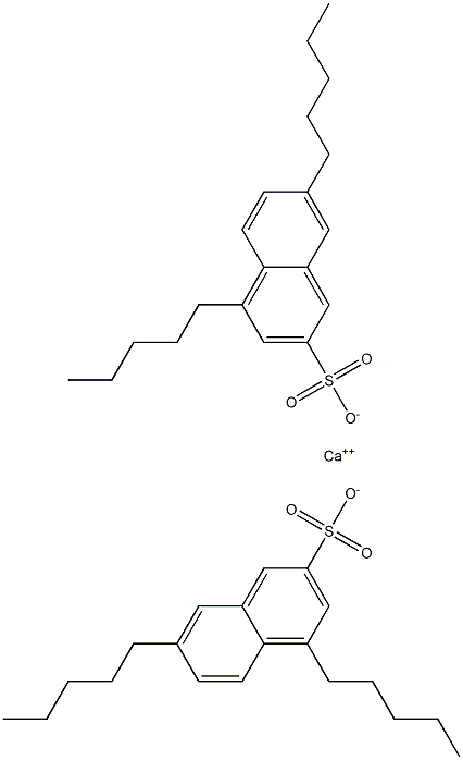 Bis(4,7-dipentyl-2-naphthalenesulfonic acid)calcium salt Structure