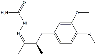 [R,(-)]-4-(3,4-Dimethoxyphenyl)-3-methyl-2-butanonesemicarbazone 구조식 이미지