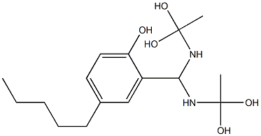 2-[Bis[(1,1-dihydroxyethyl)amino]methyl]-4-pentylphenol 구조식 이미지