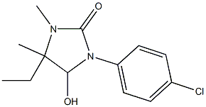 1,5-Dimethyl-5-ethyl-4-hydroxy-3-(4-chlorophenyl)imidazolidin-2-one Structure
