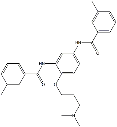 1-[3-(Dimethylamino)propoxy]-2,4-bis(3-methylbenzoylamino)benzene Structure