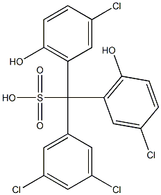 (3,5-Dichlorophenyl)bis(3-chloro-6-hydroxyphenyl)methanesulfonic acid 구조식 이미지