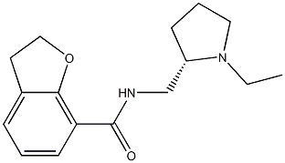 2,3-Dihydro-N-[[(2S)-1-ethyl-2-pyrrolidinyl]methyl]benzofuran-7-carboxamide 구조식 이미지