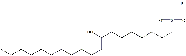 8-Hydroxynonadecane-1-sulfonic acid potassium salt 구조식 이미지