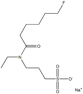 3-[N-Ethyl-N-(6-fluorocaproyl)amino]-1-propanesulfonic acid sodium salt 구조식 이미지