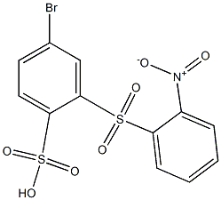 4-Bromo-2-[(2-nitrophenyl)sulfonyl]benzenesulfonic acid 구조식 이미지