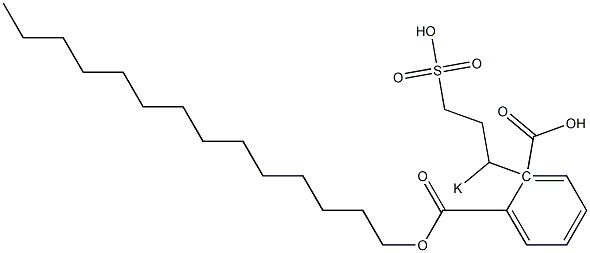 Phthalic acid 1-tetradecyl 2-(1-potassiosulfopropyl) ester Structure