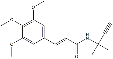 N-(1,1-Dimethyl-2-propynyl)-3,4,5-trimethoxycinnamamide 구조식 이미지