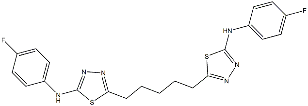 5,5'-(1,5-Pentanediyl)bis[2-(4-fluorophenylamino)-1,3,4-thiadiazole] 구조식 이미지