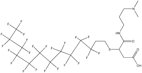 3-[[3-(Dimethylamino)propyl]carbamoyl]-3-[(3,3,4,4,5,5,6,6,7,7,8,8,9,9,10,10,11,11,12,12,13,13,13-tricosafluorotridecyl)thio]propionic acid Structure