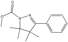 4,5-Dihydro-4,4,5,5-tetramethyl-3-phenyl-1H-pyrazole-1-carboxylic acid methyl ester Structure