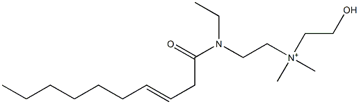 2-[N-Ethyl-N-(3-decenoyl)amino]-N-(2-hydroxyethyl)-N,N-dimethylethanaminium Structure