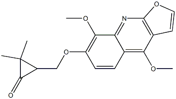 4,8-Dimethoxy-7-[(3,3-dimethyl-2-oxocyclopropyl)methoxy]furo[2,3-b]quinoline Structure