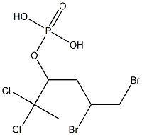 Phosphoric acid hydrogen (2,3-dibromopropyl)(2,2-dichloropropyl) ester Structure