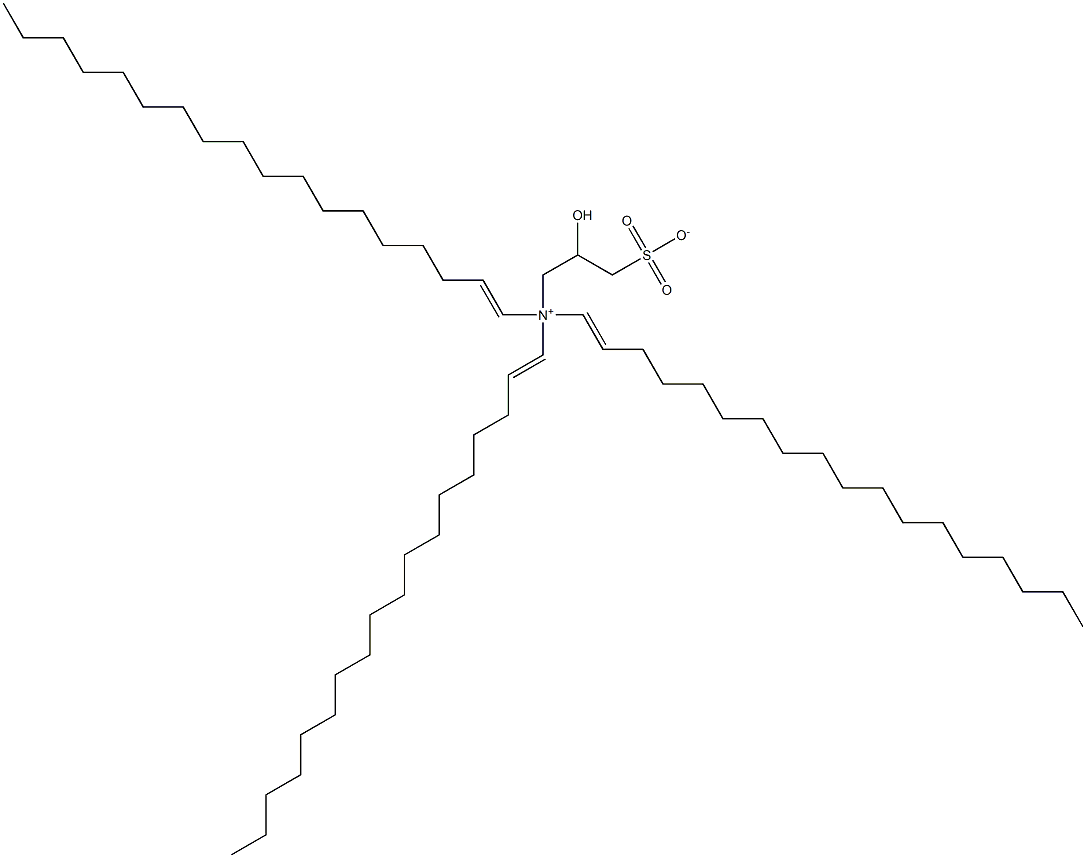 N,N-Di(1-octadecenyl)-N-(2-hydroxy-3-sulfonatopropyl)-1-octadecen-1-aminium Structure