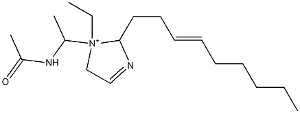 1-[1-(Acetylamino)ethyl]-1-ethyl-2-(3-nonenyl)-3-imidazoline-1-ium 구조식 이미지